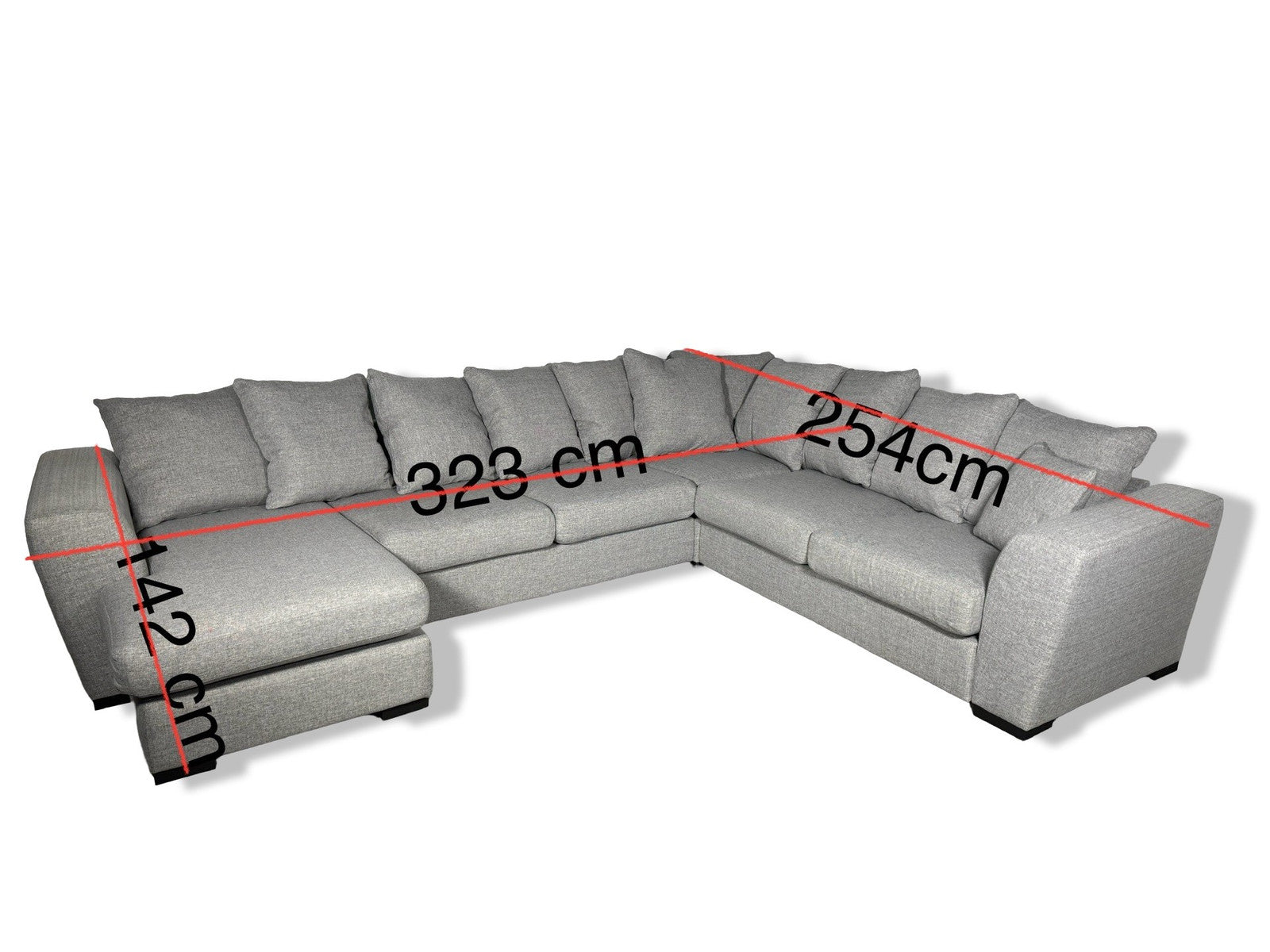 Nyrenset | Morgan grå sofa m/ vendbar sjeselong - Adoua Sofa